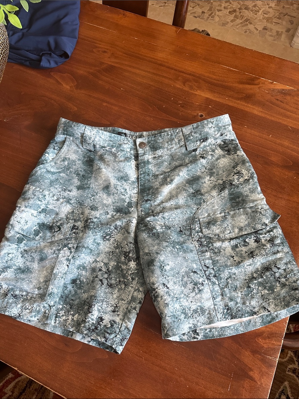 Reel Legends Green Stone-Camo Waistband Shorts